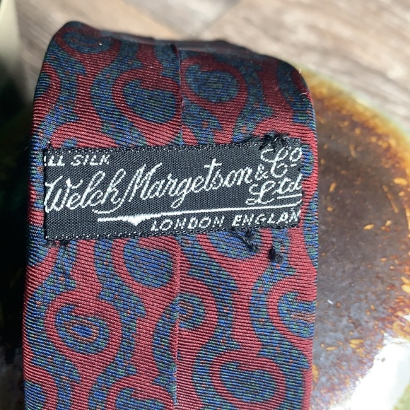 Men’s Vintage Welch Margetson & Co Ltd All Silk Necktie - Picture 4 of 5